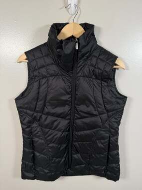Nau Goose Down Quilted Puffer Vest Womens Size Small Black Lightweight Hiking